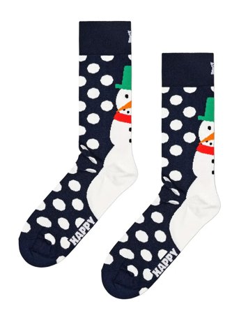 Jumbo Snowman Sock Lingerie Socks Regular Socks Navy Happy Socks