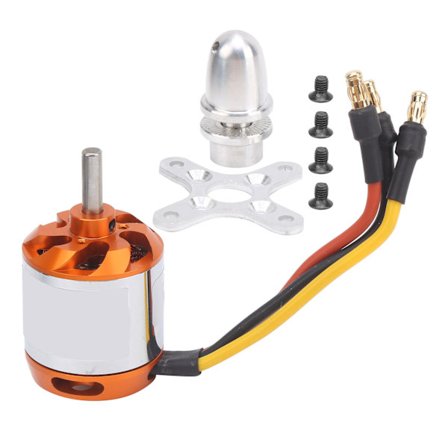 Børsteløs motor D2836 750KV med adapter for RC-fly med faste vinger