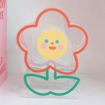 Skrivebordsarrangør Penneholder Multifunksjonell Skrivebord Kosmetikk Oppbevaringsboks Dekorativ For Hjem Kontor Ny Smiley Flower