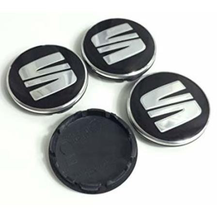 Seat01 - 56MM 4-pakksenter dekker Seat Silver one size