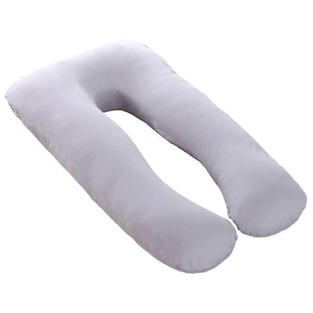Bomullsörngott för U-formad gravidkudde Tvättbart bekvämt örngott för sidokudde [PB] Grå 80x140cm