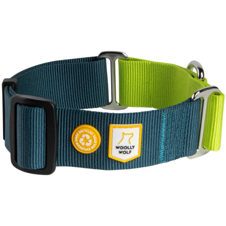 Woolly Wolf Color Block Martingale Collar L (40-65 cm) Deep Teal Mix