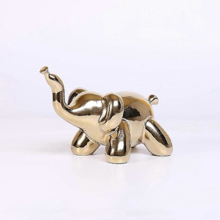 Kultainen elefantti kodin sisustus ilmapallo hahmo koriste, pieni keraaminen eläinpatsas käsintehty veistos koriste