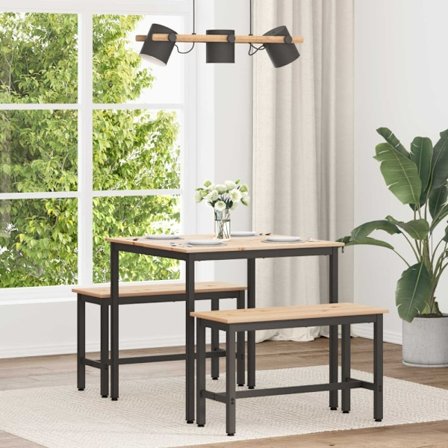 Matbord Naturfärg 80 x 80 x 75 cm Massiv furu