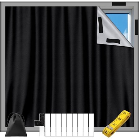 300*145 cm - Mørkleggingsgardiner - Portable mørkleggingsgardiner - gardin