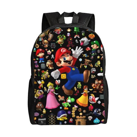 Koululaukku Super Mario Reppu Ala-asteen Yläasteen Koululaukku Suuri Tilavuus Olkalaukut Rento Päiväreppu Kannettavan Tietokoneen Laukut Pojille 