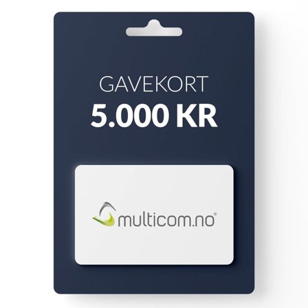 Gavekort pålydende kr 5000,-