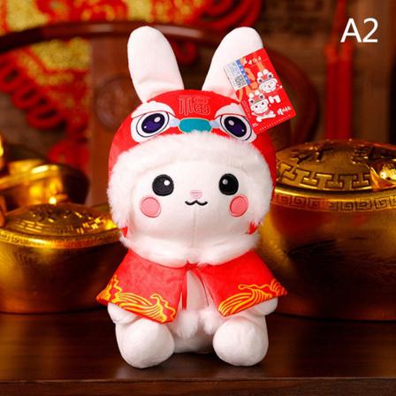20 Cm 2023 Nyårsstil Plyschleksak Lucky Bunny Stoppad Docka