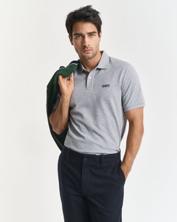 GANT Herren Poloshirt mit kleiner Grafik (XXXL) Grau