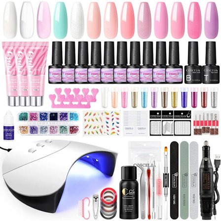 Gel nagellack startset med UV-lampa 10 färger *7ML UV-gel nagellack