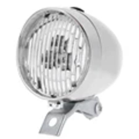 ABS 3LED batteridriven cykel framlampor nattridning säkerhetsvarningsljus retro cykelstrålkastare ridtillbehör silver
