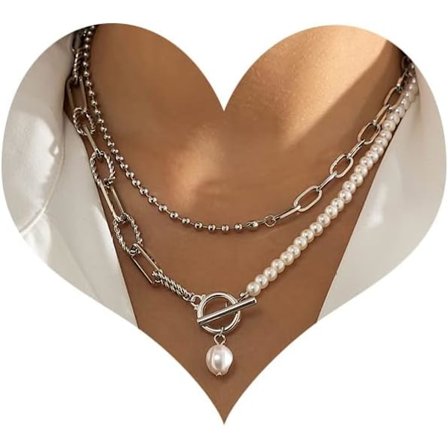 Fint silverhalsband med barockpärlor och OT-lås