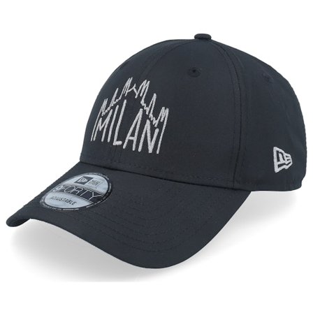 New Era - Football Black adjustable Czapka Z Daszkiem - AC Milan Reflective 9FORTY Acmilan Blk-osfm @ Hatstore