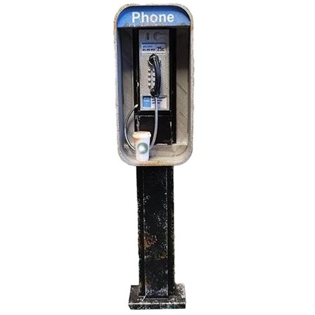 Dukkehuss Offentlig Telefon Dekoration Miniature Telefonboks Model Vintage Telefon Model