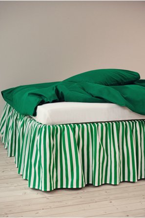 Jotex - Volangsengekappe Smaragdgrønn/hvit - KAYO - Kjøp Sengekapper hos Jotex