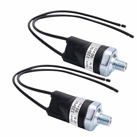 Højkvalitets splinterny lufttrykskontakt 90-120 PSI trykkontakt 1/8"-27 NPT luftkompressor trykkontakt trykkontrol