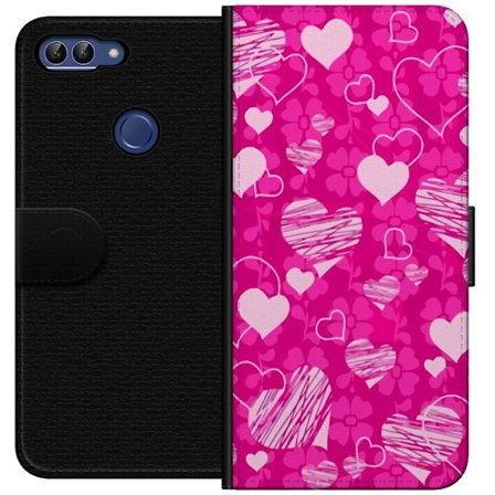 Kompatibelt Lommeboketui til Huawei Huawei P smart PopHjerteMønster