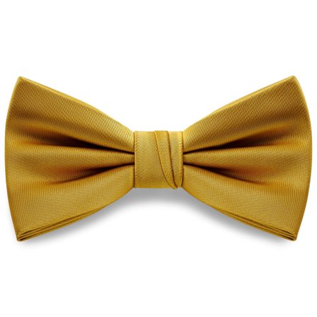 Golden Brown Pre-Tied Satin Bow Tie for Men - Pre-tied bow ties