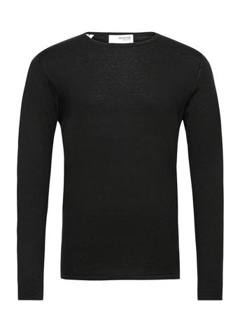 Slhrome Ls Knit Crew Neck Black Selected Homme