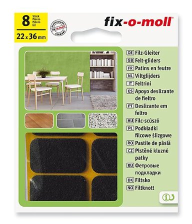 FIX-O-MOLL FILT TIL STOL&BORD 22X36MM BRUN 8STK FIX-O-MOLL