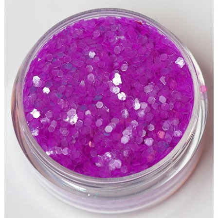 Negleglitter - Hexagon - Jelly lilla - 8ml - Glitter