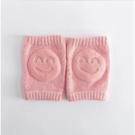 Go Go Gadget - Knäskydd - Baby - Krypande - Babysäkerhet - Knästrumpor - Smiley - 1 Par - Rosa
