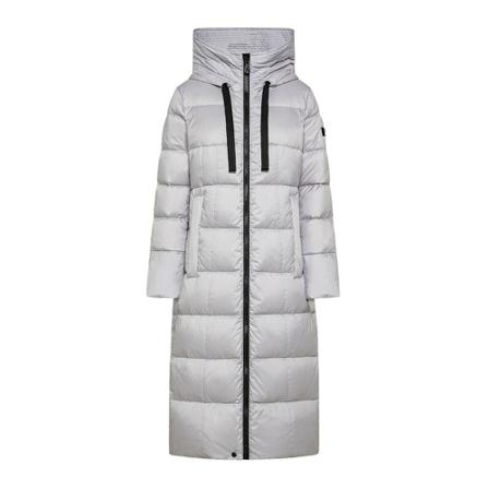 Peuterey Long padded down jacket with recycled down , Grijs , Dames , Maat: XS