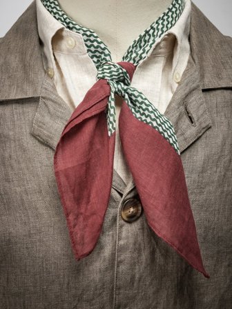 John Henric Men's Grüner Gepunktetes Bandana Size Onesize