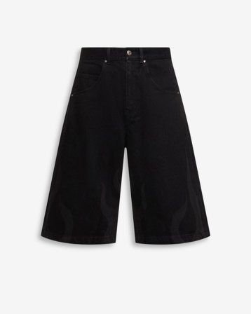 Adidas - Flames Denim Shorts - Black