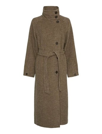 Mschpamela Coat Chk Brown MSCH Copenhagen