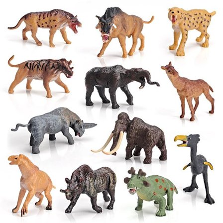 12 st Realistisk modell Förhistorisk djurfigur Zoo Boutique Butiksmaterial Miniatyrstaty Kelenken Klassrumsbelöning