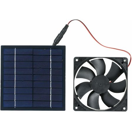 Solcellepaneldrevet vifte, 20w solcellevifte, IP65 vanntett, for campingvogn, drivhus, hønsehus, hundehustak