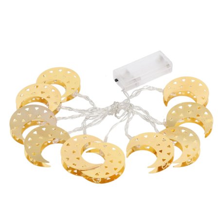 10 LED Kuu Valosarja Paristokäyttöinen Rauta Keijuvalot Juhlat Festivaali Koristeet Värikäs