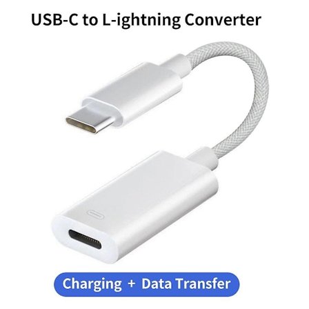 Fonken USB-C til Lightning Hodetelefon Audio Adapterkabel Type C til Lightning Lading Konverter Data Kabel for iPhone 15 iPad Pro Samsung - Perfekt