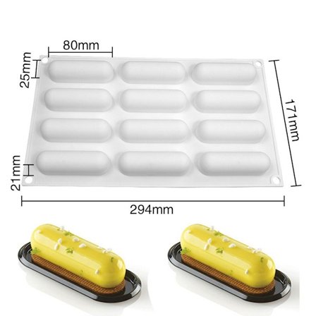 3D Stick Halvcylindrisk lång remsa form 02 02