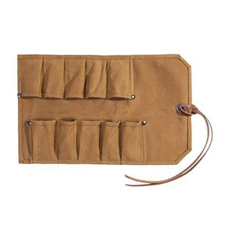 Rullepose til skruenøgler, kraftig vokset lærredsværktøjstaske