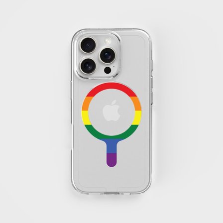 Pride - Avtagbar MagSafe-ring & Klart mobilskal-paket, iPhone 16 Pro Max
