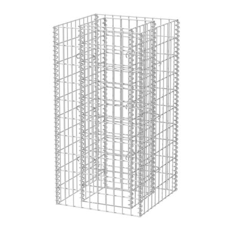 Vidaxl Planteringsgabion Upphöjd Stål 50x50x100 Cm Silver