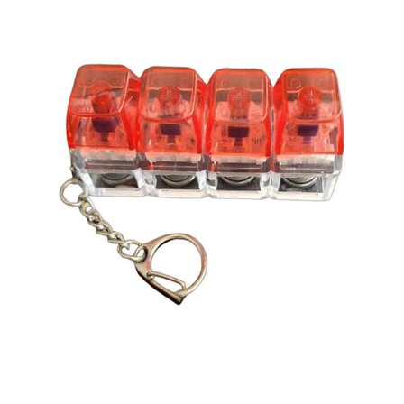 Anti-stress Nyckelring med 4 Formade Klickknappar för Stresshantering på Kontoret och Resor