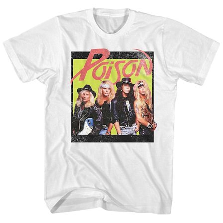 Poison T-Shirt Klassisk Band Foto Poison T-Shirt
