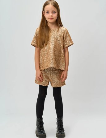 The New Tnrupa Sequin Shorts - Gold - 122/128