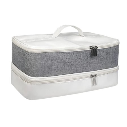 Rejsetaske til hårværktøj, dobbelt lag, skønhedsstylist-organisator, rejsetaske til varmluftsbørste og tilbehør