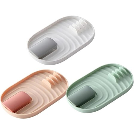 Sett med 3 sittende grytelokkholdere - Slisset kurv - Kjøkkenredskapsholder - Bestikkbrett - Rører - Anti-varme lokkholder