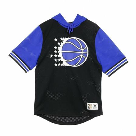 Mitchell & Ness Light hooded sweatshirt short sleeve nba buzzer beater mesh hoody hardwood classics orlmag Sort, Herre Hættetrøjer