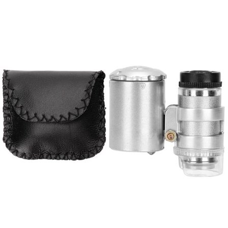 60X LED Förstoringsglas UV Valutadetektorlampa Bärbar Smyckesidentifiering Förstoringsglas