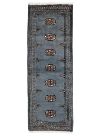 63X177 Tapis Pakistan Boukhara 2Ply D'orient De Couloir Noir/Bleu Foncé (Laine, Pakistan) Carpetvista