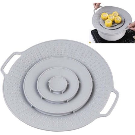 Silikone Spildstop Låg, Silikone Grydelåg til Gryder og Pander, BPA-fri Instant Pot Låg