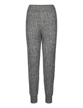 Good Pants Cable Sweatpants Mjukisbyxor Grå Moshi Moshi Mind