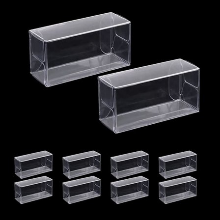 10 st Klar PVC Bil Displayfodral Dammskydd kompatibelt med 1:24 eller 1:32 Skala Modellfordon