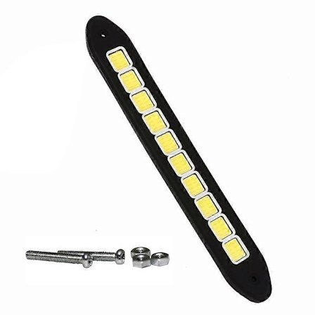 1/2 stk 20W Vanntett 10 LED 12V Kjørelys Bøybar DRL COB Strip Lampe Tåkelys Bil Kjørelys Tåkelys